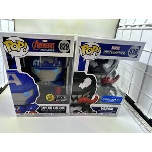 Funko Pop Marvel Mechstrike Venom Captain America 829 836 New In Box